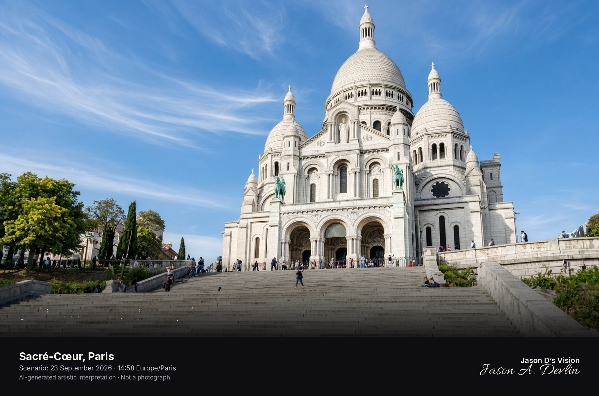 Sacré-Cœur, Paris — AI-generated artistic interpretation